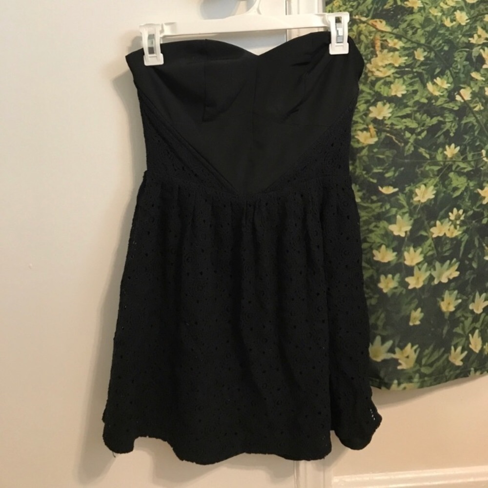 ☀️Jack by BB Dakota - Black Eyelet Strapless Dress - 2
